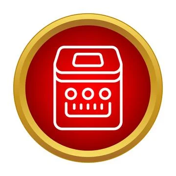 Bread maker appliance icon for kitchen cooking Stock Illustration