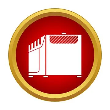 Bread maker appliance icon in red circle Stock Illustration