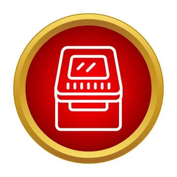 Bread maker appliance icon in red circle Illustrazione stock