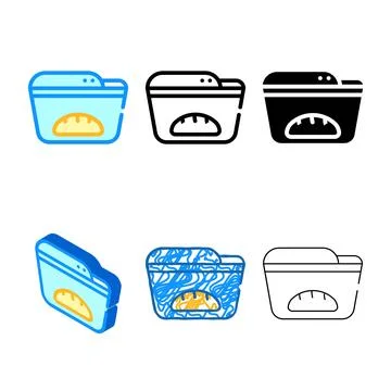 Bread maker color variations icon vector symbol Stockillustratie