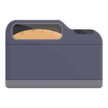 Bread maker equipment icon cartoon vector. Menu food Stock Illustration