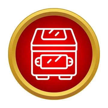 Bread maker home kitchen appliance line icon Stock Illustration