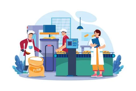 Bread maker Illustration concept on white background Stock Illustration