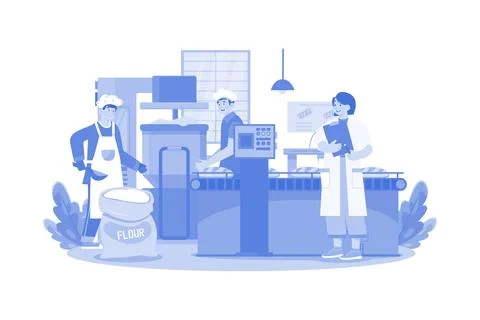 Bread Maker Illustration concept on white background Stock Illustration