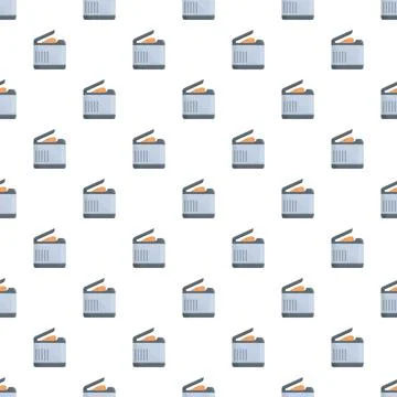 Bread maker machine appliance pattern seamless background Stock Illustration