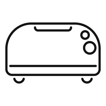 Bread maker machine icon outline vector. Cooking bakery. Food electric Stock Illustration