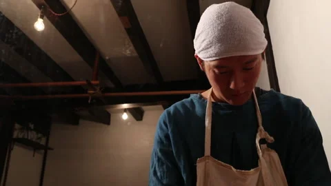 Bread making, baker at work Stock Footage 161885954