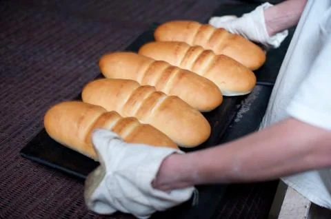 Bread making factory Stock Photos