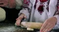 Bread Making girl and grandmother HD Footage