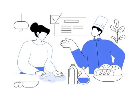 Bread making isolated cartoon vector illustrations. Stock Illustration