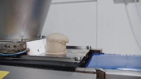 Bread Making Machine: Conveyor belt Stock Footage 321542080