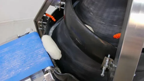 Bread making machine. Dough rounder Stock Footage 131820554