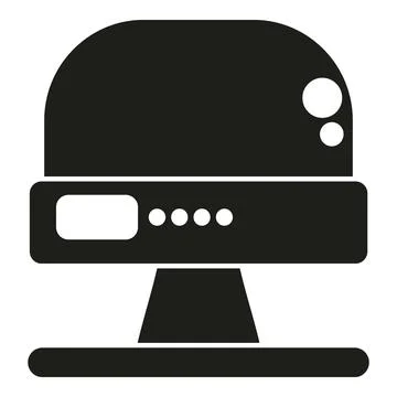 Bread making machine kitchen appliance black icon Stock Illustration