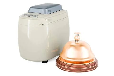 Bread making machine with reception bell, 3D rendering Bread making machin... Foto stock