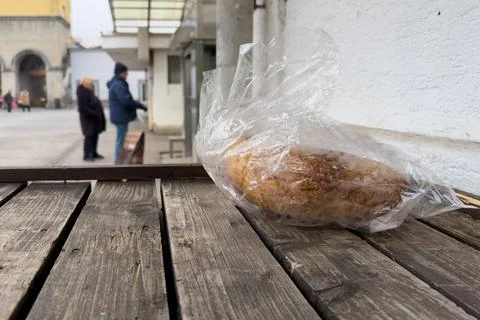 Bread on a Market Table Stock Photos
