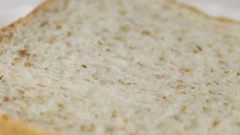 Bread meat on a rotating plate Stock Footage 169750492