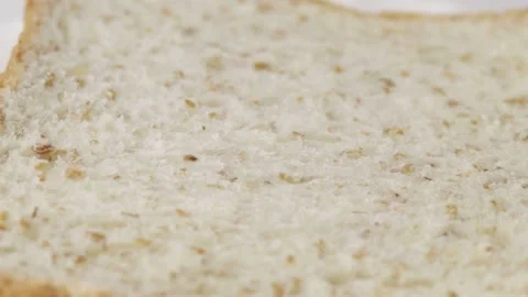 Bread meat on a rotating plate Stock Footage 169750494