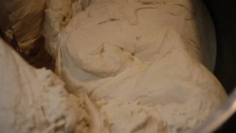 Bread mixer in operation, sourdough, bakery, bakery Stock Footage 237096276