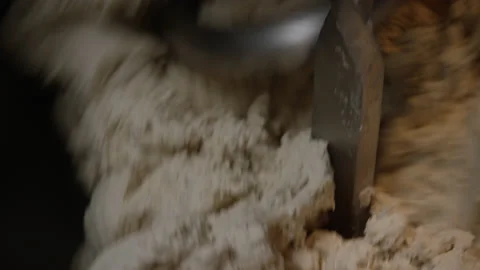 Bread mixer in operation, sourdough, bakery, bakery Stock Footage 237096344