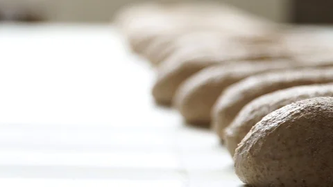 Bread Moving In Front Of Camera Blur In Out Stock Footage 90122253