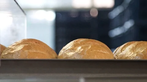 Bread Moving On Rollers Right To Left Stock Footage 90122304
