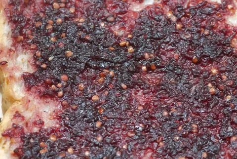 Bread with mulberry jam background Stock Photos