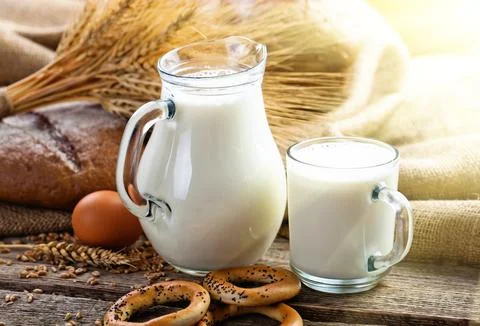 Bread on old background Stock Photos