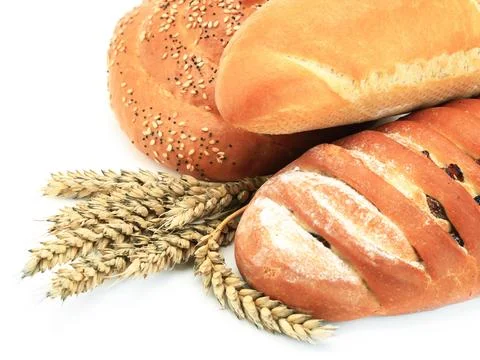 Bread on old background Stock Photos