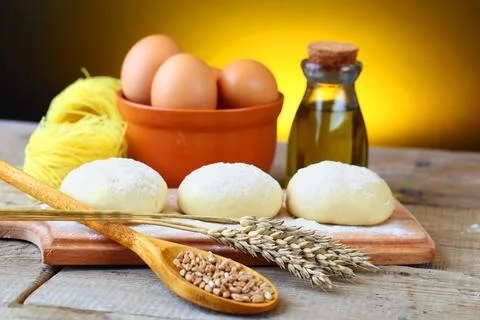 Bread on old background Stock Photos