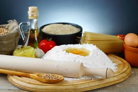 Bread on old background Stock Photos