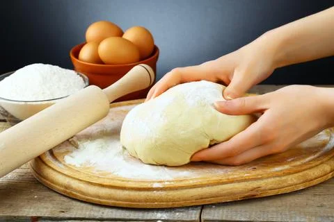 Bread on old background Stock Photos