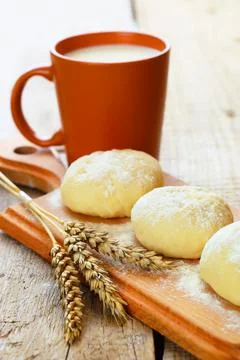 Bread on old background Stock-Fotos