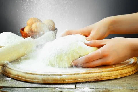 Bread on old background Stock Photos