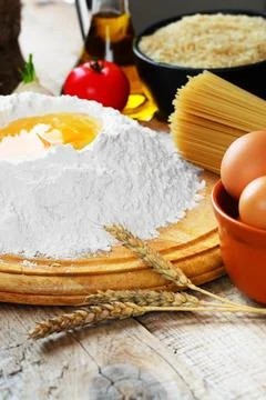 Bread on old background Stock Photos