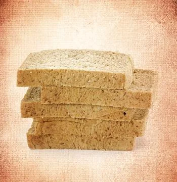 Bread with old paper Stock Photos