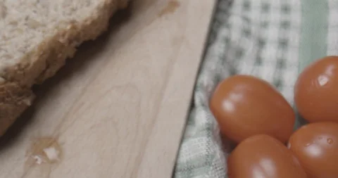 Bread with olive oil Stock Footage 127696382