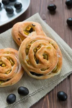 Bread to the olives Stock Photos