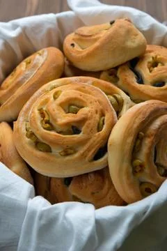 Bread to the olives Stock Photos