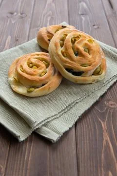 Bread to the olives Stock Photos