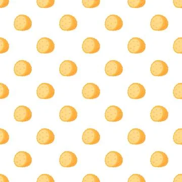 Bread or pastry seamless pattern flat design Stockillustratie