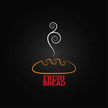 Bread ornate design background Stock Illustration