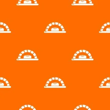 Bread oven pattern orange Stock Illustration