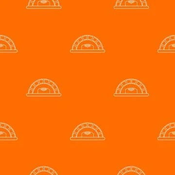 Bread oven pattern vector orange 스톡 일러스트