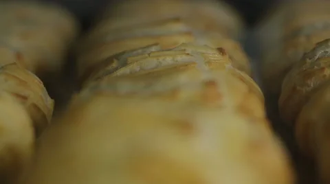 The bread in the oven. Timelapse Stock Footage 48137644