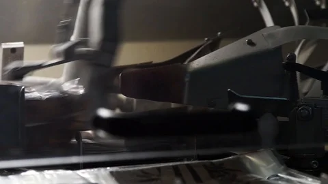 Bread Packaging Machine Working Stock Footage 90122367