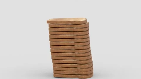 Bread packed with white background Stock Footage 295664375