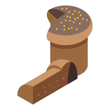 Bread panettone icon isometric vector. Sweet food Stock Illustration
