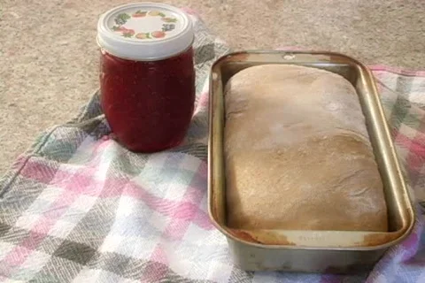 Bread Pans pan across left Stock Footage 348594