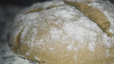 Bread pastry baked on a tray in a home oven, timelapse Baking concept. Homemade Video stock 336576753