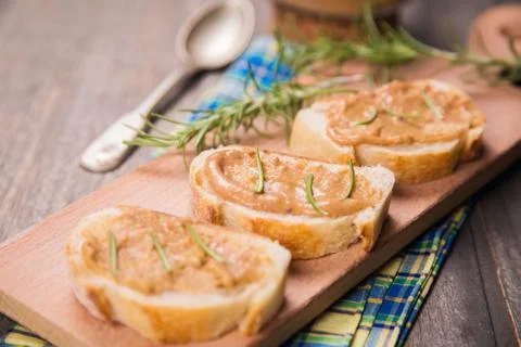 Bread with pate Foto stock